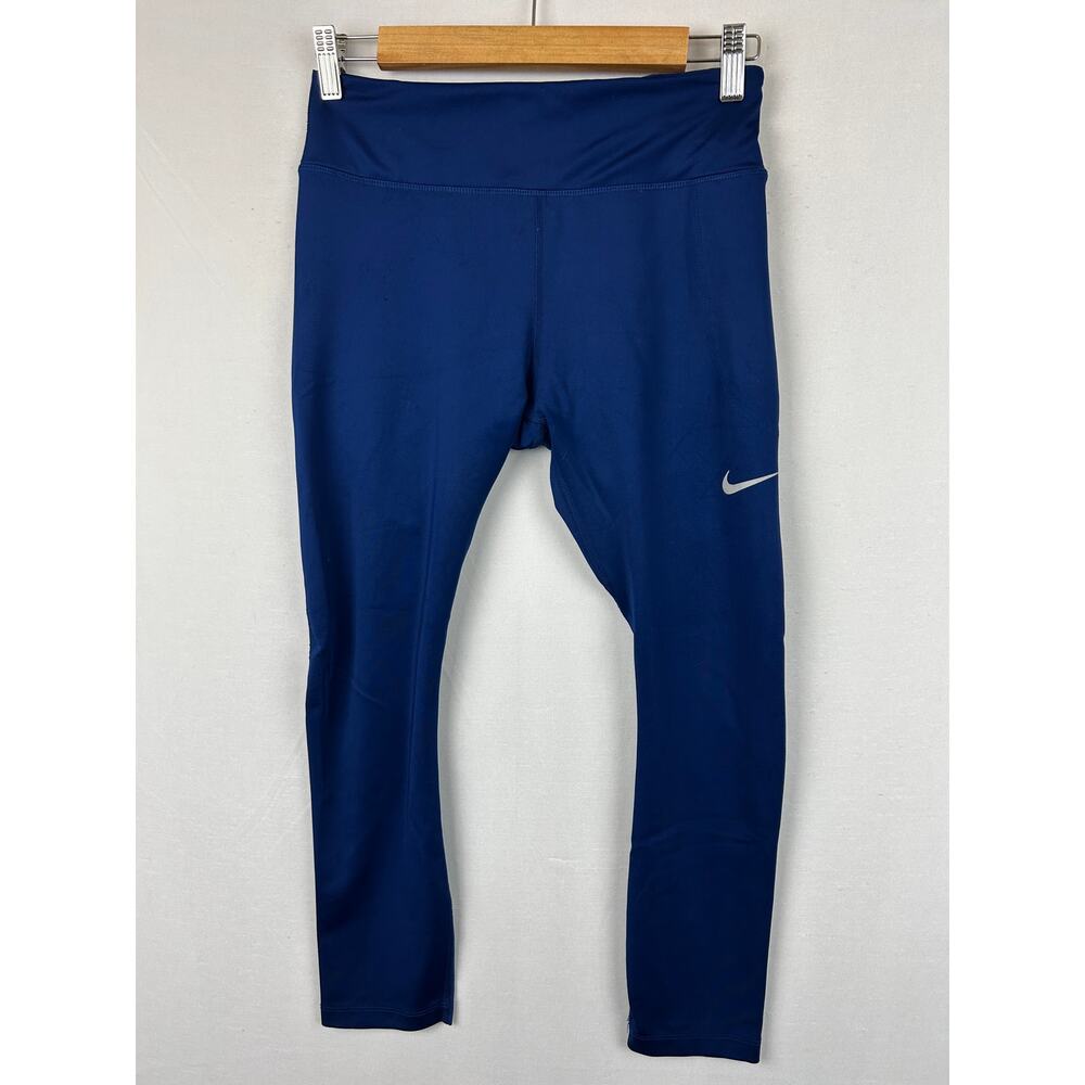 Nike Dri-FIT Fast Cropped 3/4 Leggings Running Blue BV0038-492 Women's Size M